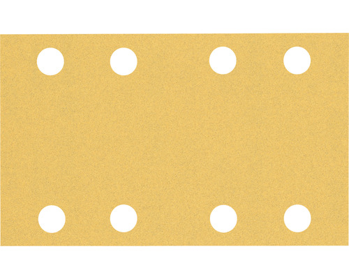 Brusný papír pro vibrační brusky Bosch 80 x 133 mm, zrnitost 120, děrovaný, 50 ks Brusný papír pro vibrační brusky Bosch 80 x 133 mm, zrnitost 120, děrovaný, 50 ks
