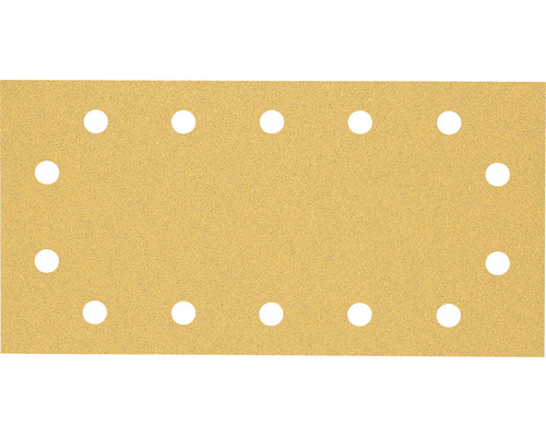 Brusný papír pro vibrační brusky Bosch 115 x 230 mm, zrnitost 80, děrovaný, 50 ks Brusný papír pro vibrační brusky Bosch 115 x 230 mm, zrnitost 80, děrovaný, 50 ks