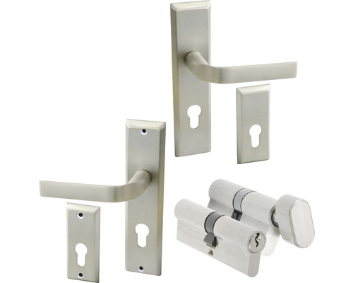 Sada dveřního kování a cylindrických vložek