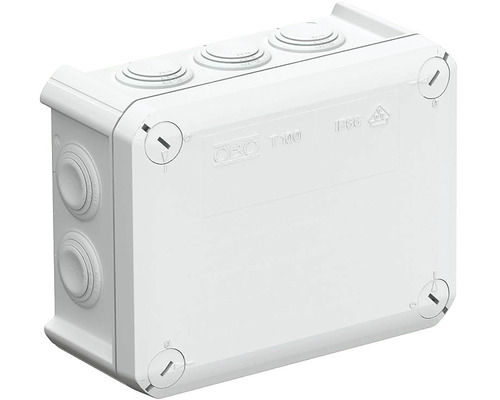 Krabice odbočná OBO IP66 T100 150x116x67mm světle šedá