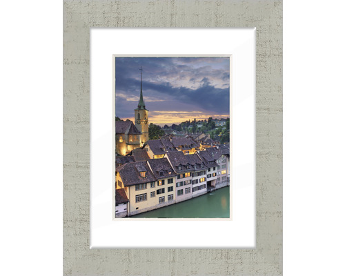 Fotorámeček dřevěný Bern světle šedá 18x24 cm