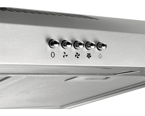 Detailní pohled na digestoř s ovládacími prvky