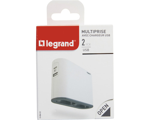 Rozbočka Legrand se dvěma USB porty v obalu