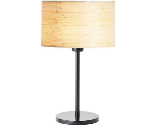 Stolní lampa Brilliant Romm E27 60 W černo/přírodní