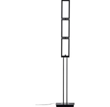 Černá stojací lampa se třemi obdélníkovými rámy