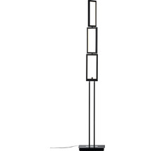 Stojací lampa se třemi obdélníkovými světelnými prvky nad sebou
