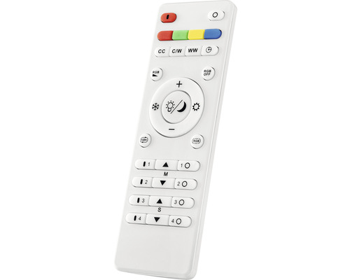 Bílé dálkové ovládání pro ovládání osvětlení