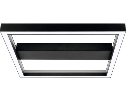 Čtvercové LED stropní svítidlo v černé barvě s bílým rámem