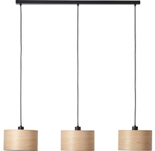 Lustr Brilliant Romm 3xE27 60 W černo/přírodní