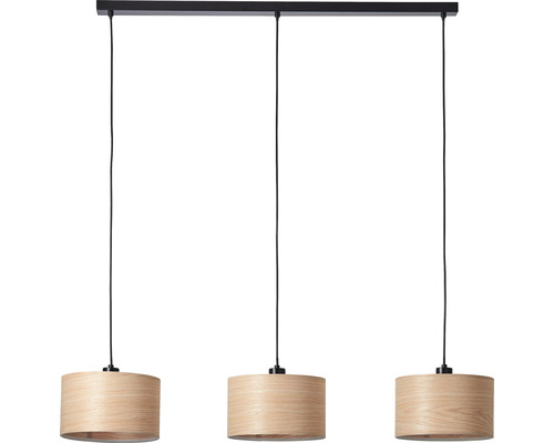 Závěsné svítidlo se třemi dřevěnými stínidly