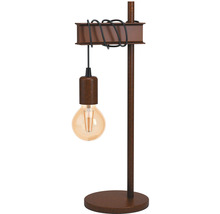 Kovová stolní lampa se žárovkou
