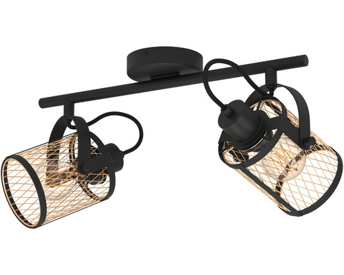 Bodové osvětlení Eglo 43532 DELLOW E27 2x40W černé/mosaz Bodové osvětlení Eglo 43532 DELLOW E27 2x40W černé/mosaz