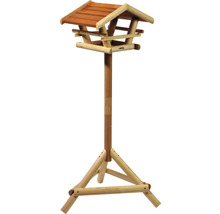 Dřevěný krmítko pro ptáky se stojanem