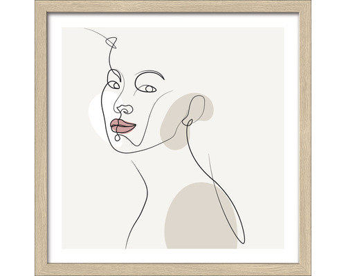 Obraz v rámu Line art faces II 33x33 cm Obraz v rámu Line art faces II 33x33 cm