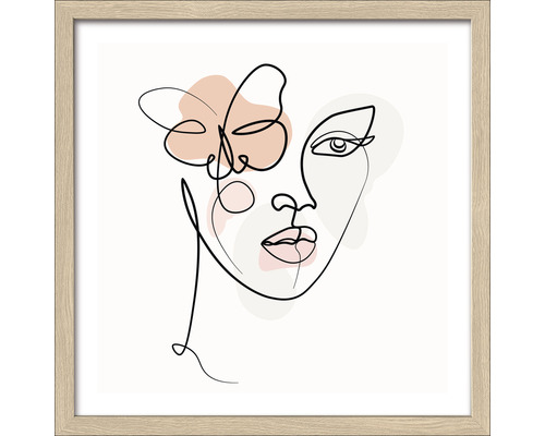 Obraz v rámu Line art faces III 33x33 cm Obraz v rámu Line art faces III 33x33 cm