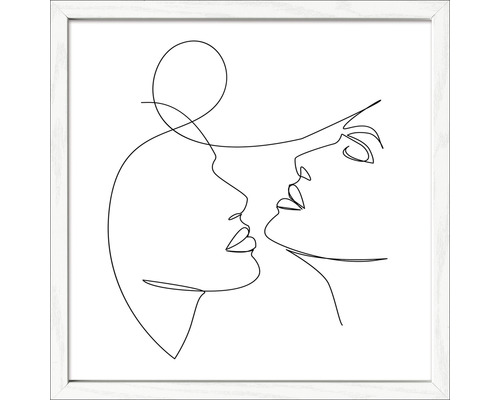 Obraz v rámu Line art face V 33x33 cm Obraz v rámu Line art face V 33x33 cm