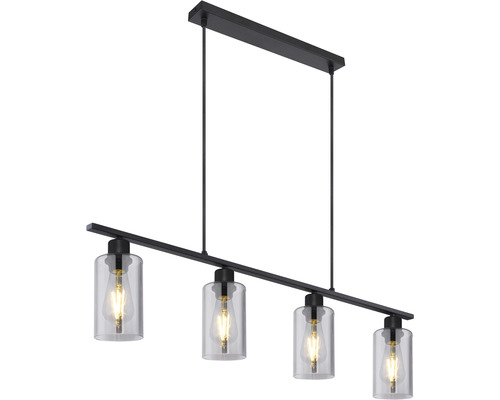 Závěsná lampa se čtyřmi skleněnými stínidly