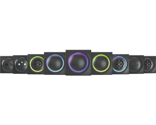 Řada zásuvek s různými designy a funkcemi