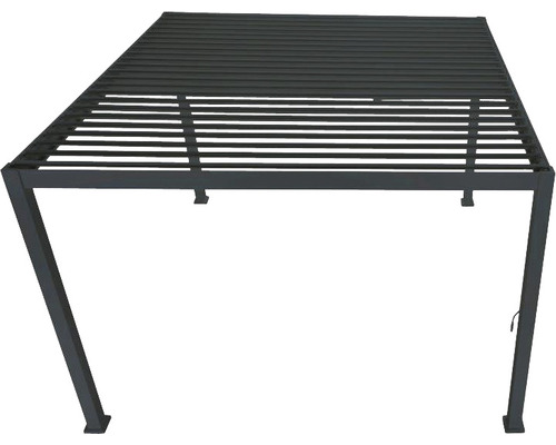 Kovový zahradní altán s lamelovou střechou