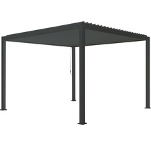 Čtvercová pergola s nastavitelnou lamelovou střechou pro venkovní použití