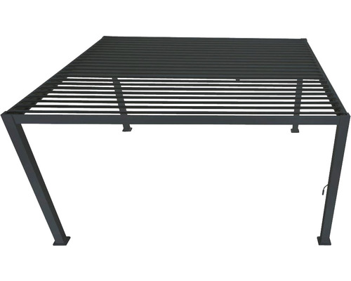 Kovový zahradní altán s lamelovou střechou