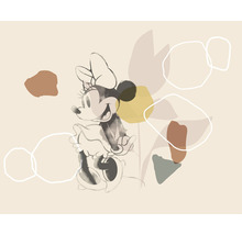 Ilustrace Minnie Mouse s abstraktními tvary