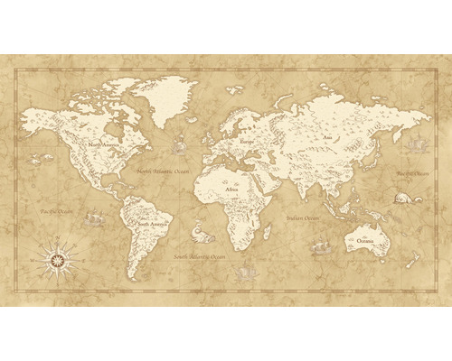 Fototapeta vliesová IAX10-0027 Vintage World Map 500x280 cm