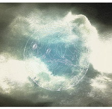 Ilustrace planety s topografickými liniemi