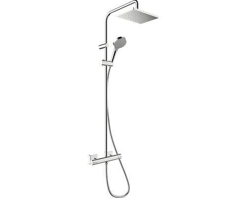 Sprchový systém s termostatickou baterií Hansgrohe Vernis Shape Showerpipe 230 1jet EcoSmart chrom 26097000