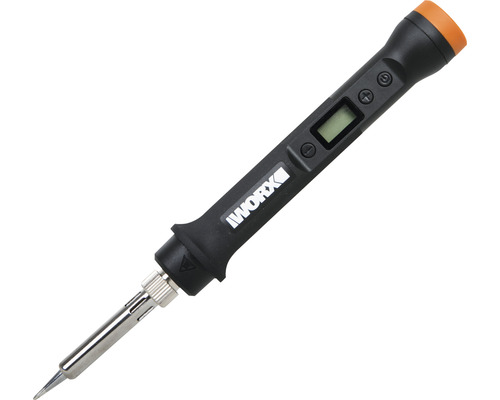 Páječka s digitálním displejem a logem Worx.