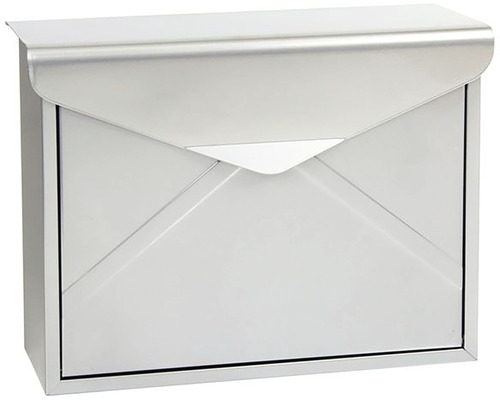 Ocelová poštovní schránka BK.57.S se zvýšenou odolností proti dešti, barva stříbrná