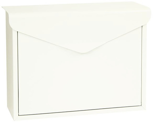 Ocelová poštovní schránka BK.57.BM se zvýšenou odolností proti dešti, barva bílá matná