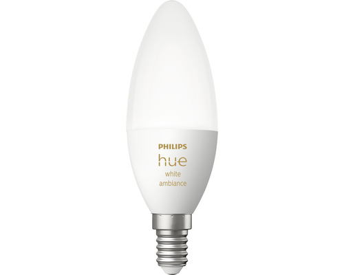 Žárovka Philips Hue White Ambiance ve tvaru svíčky s paticí E14