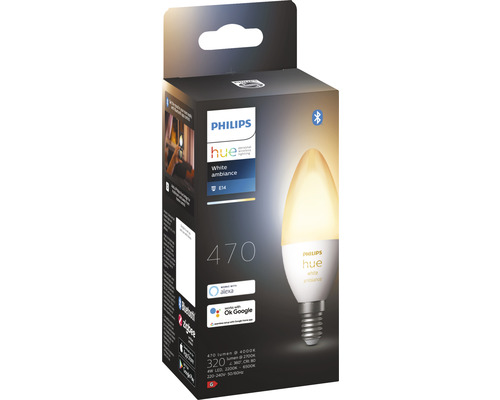 LED žárovka Philips Hue White Ambiance E14 v balení