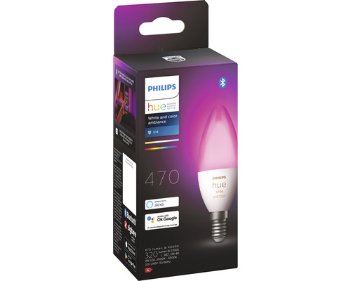 Žárovka Philips Hue E14, White and Color Ambiance, v balení