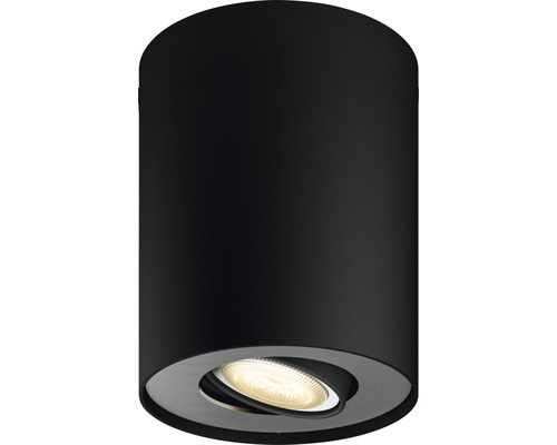 Černé stropní svítidlo s otočným LED reflektorem