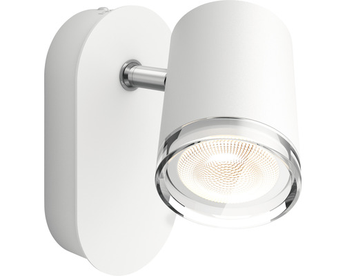 Bílé LED nástěnné svítidlo s nastavitelným bodovým světlem