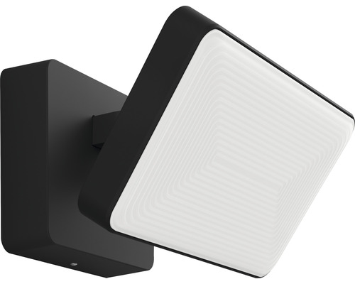 Černé LED venkovní nástěnné svítidlo