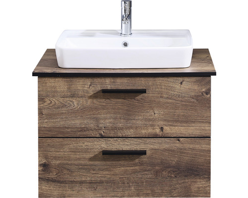 Skříňka pod umyvadlo se dvěma zásuvkami a umyvadlem na desku