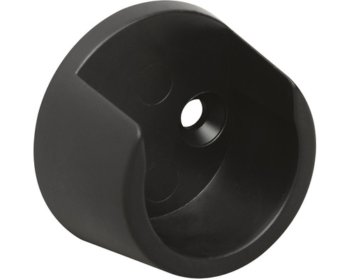 Držák šatní tyče Ø 25 mm, plast, černý, 2 ks