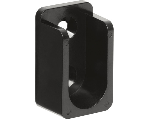 Držák oválné šatní tyče, plast, 30x15 mm, 2 ks Plastový držák šatní tyče