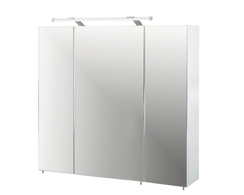 Zrcadlová skříňka Möbelpartner Dorina 80 x 15,7 x 75 cm bílá
