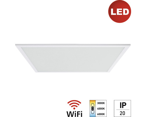 LED smart WIFI panel E2 Square 625 40W 3500lm 3000-6000K bílý/šedý