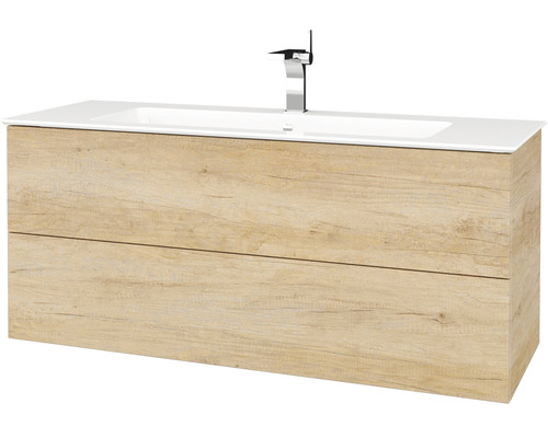 Koupelnová skříňka s umyvadlem Variante 120x52 cm Nebraska umyvadlo Pura 408169 Skříňka pod umyvadlo se dvěma zásuvkami a umyvadlem