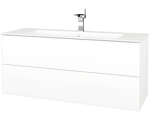 Koupelnová skříňka s umyvadlem Variante 120x52 cm bílá lesklá umyvadlo Pura 408411 Koupelnová skříňka s umyvadlem Variante 120x52 cm bílá lesklá umyvadlo Pura 408411