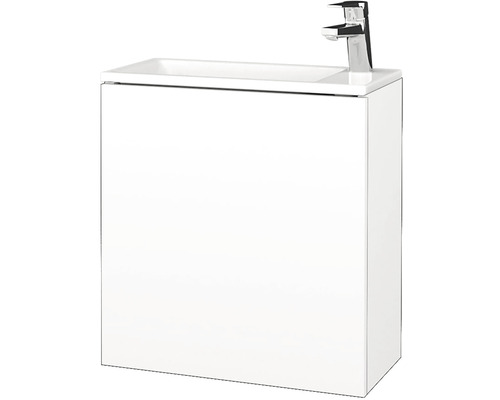 Koupelnová skříňka s umyvadlem Dřevojas Variante 49x52 cm bílá lesklá umyvadlo Zoom 328108