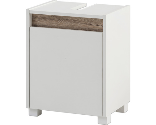 Koupelnová skříňka pod umyvadlo Möbelpartner Cosmo bílá 41,8 x 54,6 x 33 cm Skříňka pod umyvadlo v bílé barvě s dřevěným prvkem