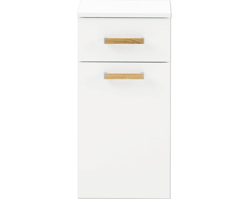 Bílá skříňka pod umyvadlo se dvěma zásuvkami