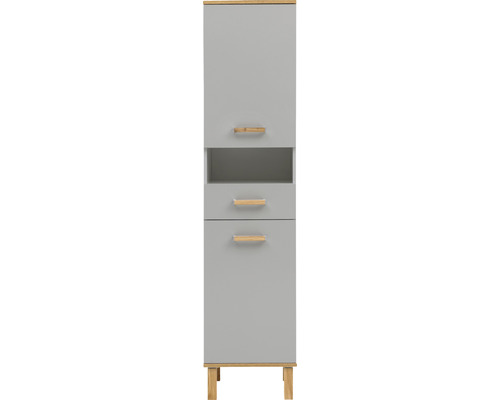 Vysoká skříňka se dvěma zásuvkami a otevřenou přihrádkou