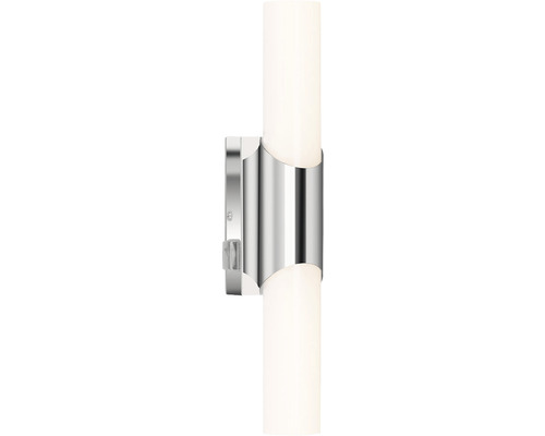 LED světlo nad zrcadlo Briloner 2111-018 Klak IP44 6,5 W 700 lm 4000 K chrom Nástěnné svítidlo se dvěma světly a chromovými detaily